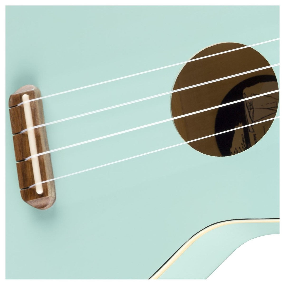 Đàn Ukulele Fender Venice FB Walnut Soprano, Daphne Blue - Việt Music