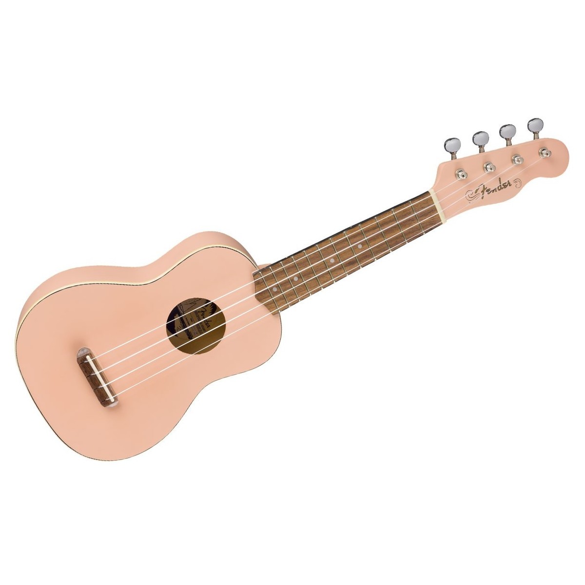 Đàn Ukulele Fender Venice FB Walnut Soprano, Shell Pink - Việt Music