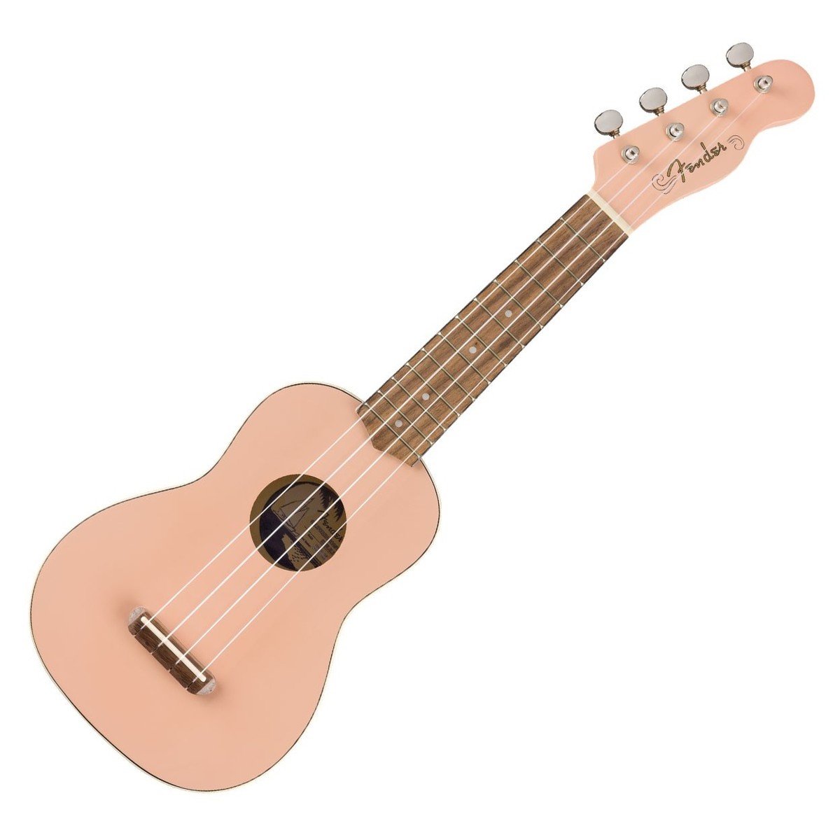 Đàn Ukulele Fender Venice FB Walnut Soprano, Shell Pink - Việt Music