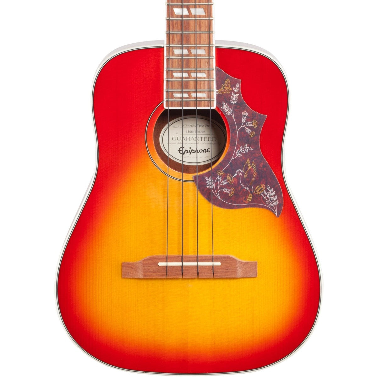 Đàn Ukulele Epiphone Hummingbird Tenor, Faded Cherry - Việt Music