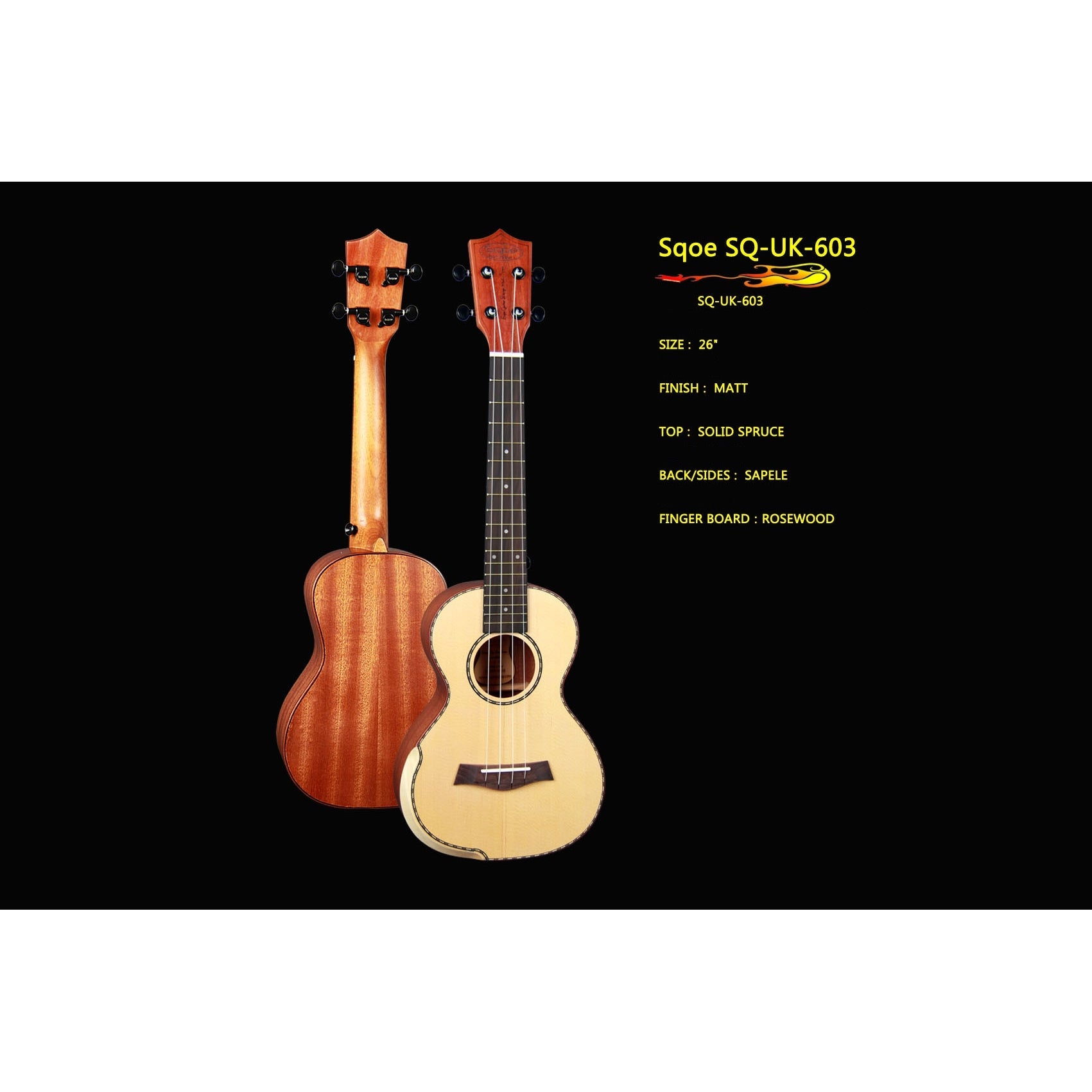 Đàn Ukulele Tenor Sqoe SQ-UK-603 - Việt Music