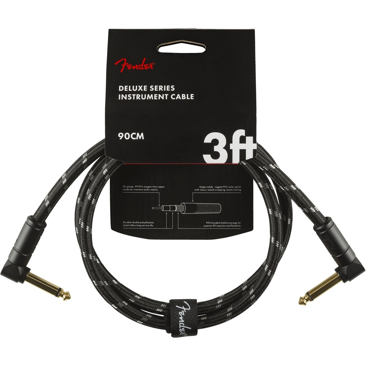 Dây Cáp Kết Nối Fender Deluxe Series Tweed Instrument Cable, 2 Đầu Vuông - Việt Music