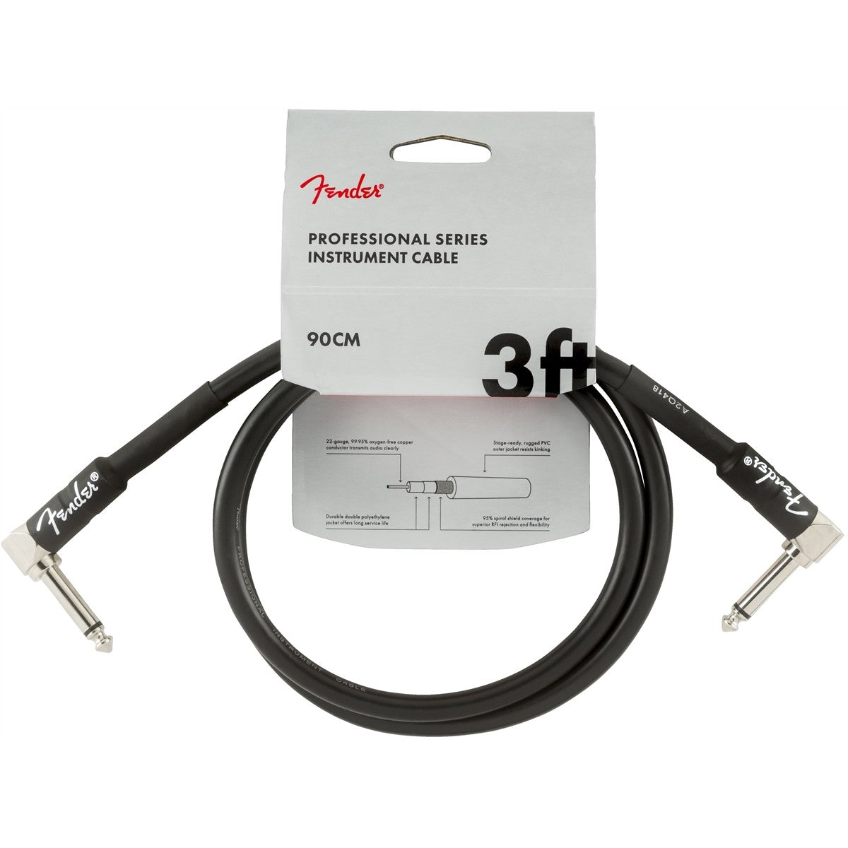 Dây Cáp Kết Nối Fender Professional Series Instrument Cable, 2 Đầu Vuông - Việt Music