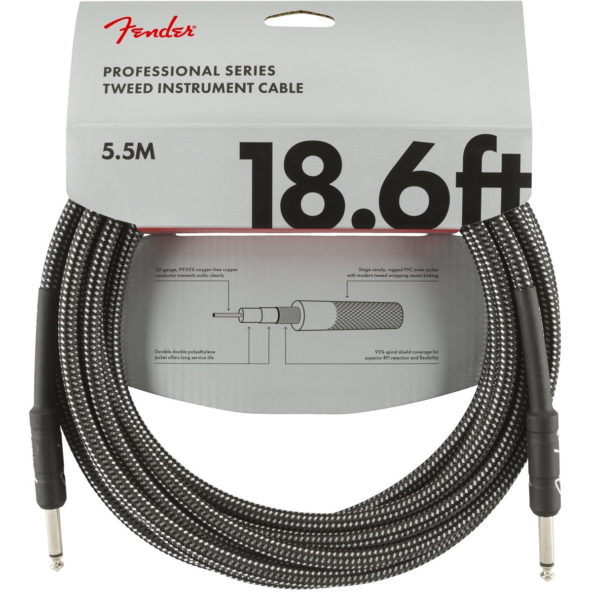 Dây Cáp Kết Nối Fender Professional Series Tweed Instrument Cable - Việt Music