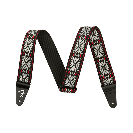 Dây Đeo Đàn Guitar Fender Pasadena Woven, Red Snowflake - Việt Music