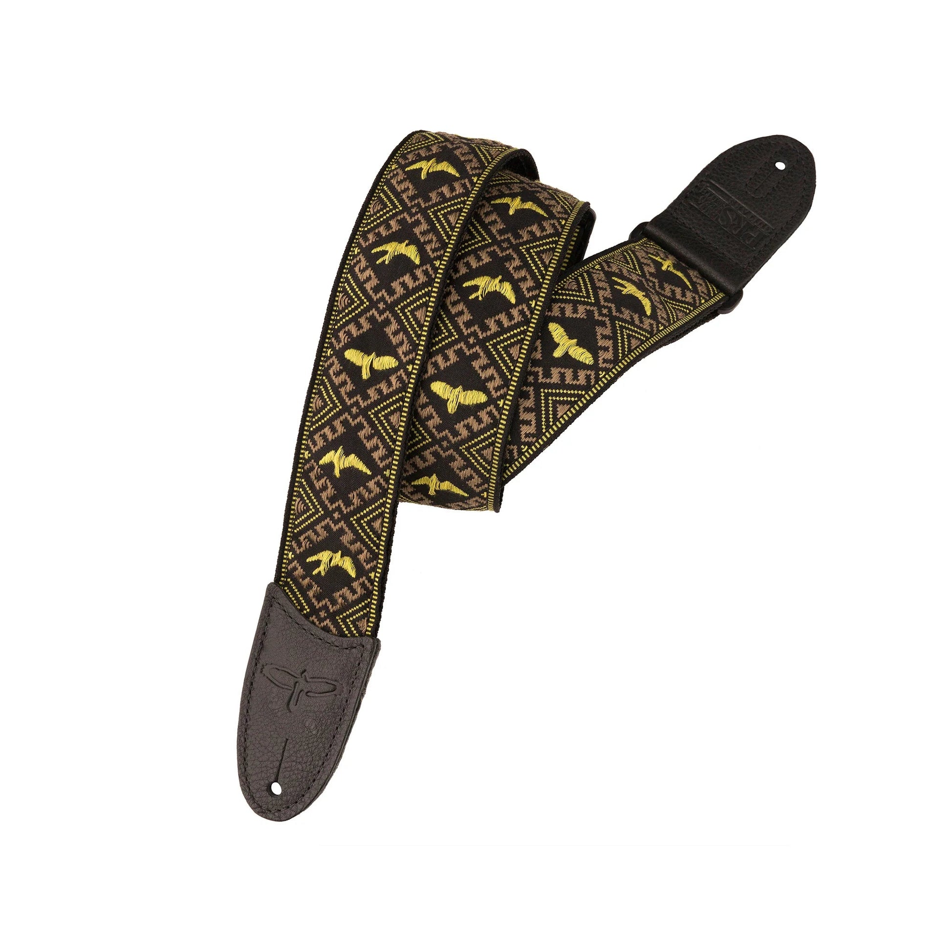 Dây Đeo Đàn Guitar PRS Jacquard Hootenanny Style, Yellow & Black Birds - Việt Music