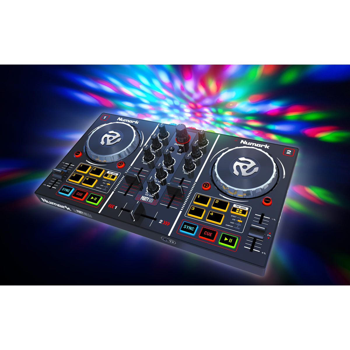 Numark Party Mix DJ Controller with Built-In Sound Card & Light Show DJ Controller - Việt Music