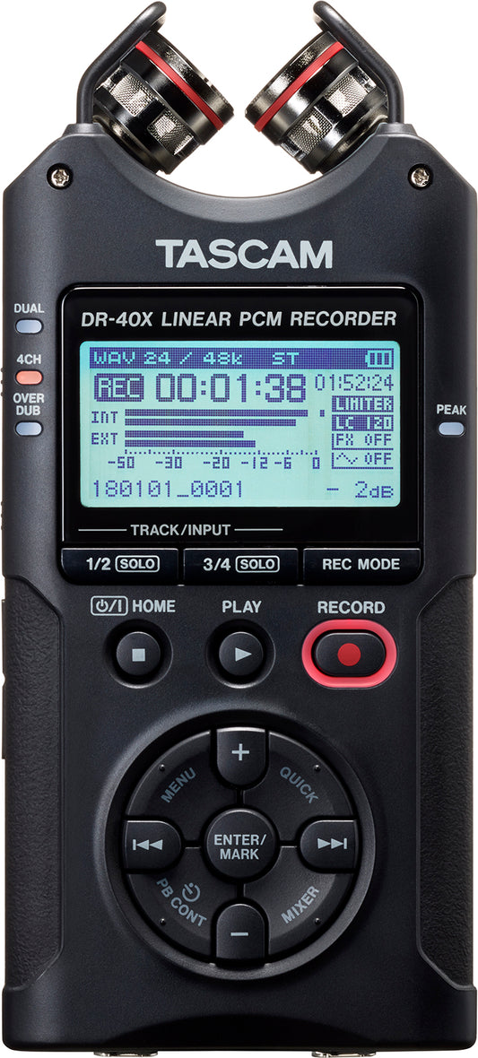 Thiết Bị Ghi Âm Tascam DR-40X Portable Handheld Recorder with Interface - Việt Music