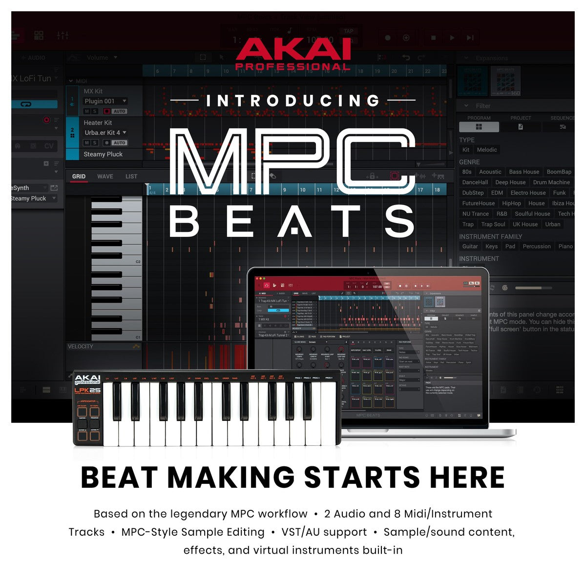 MIDI Keyboard Controller Akai LPK25 MKII - Việt Music