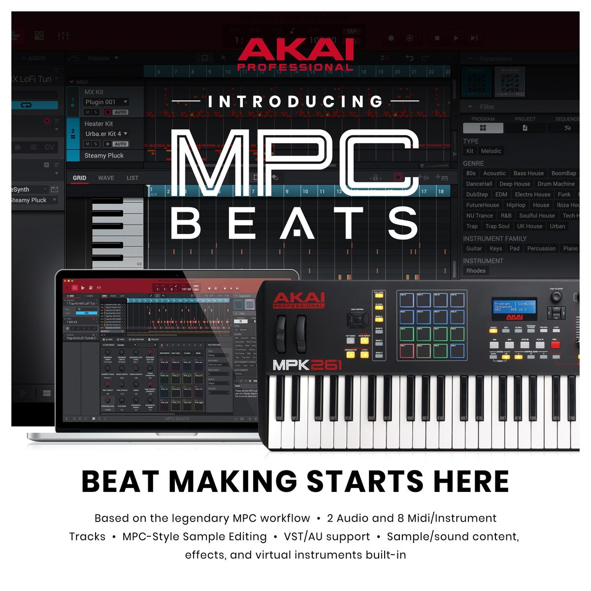 MIDI Keyboard Controller Akai MPK261 - Việt Music