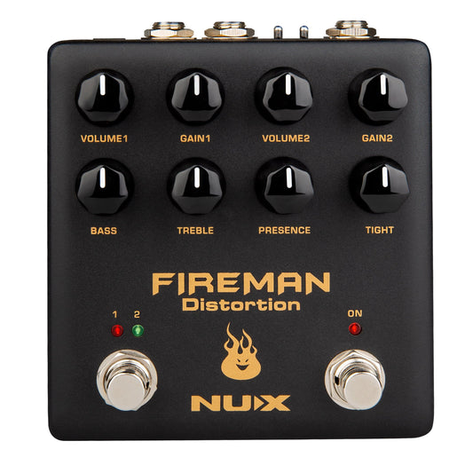 Pedal Guitar Nux Fireman NDS-5 - Dual Channel Brown Sound Distortion