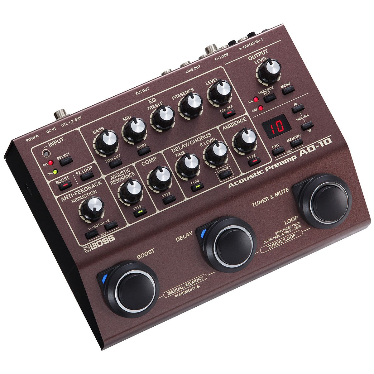 Pedal Guitar Boss AD-10 Acoustic Preamp - Việt Music