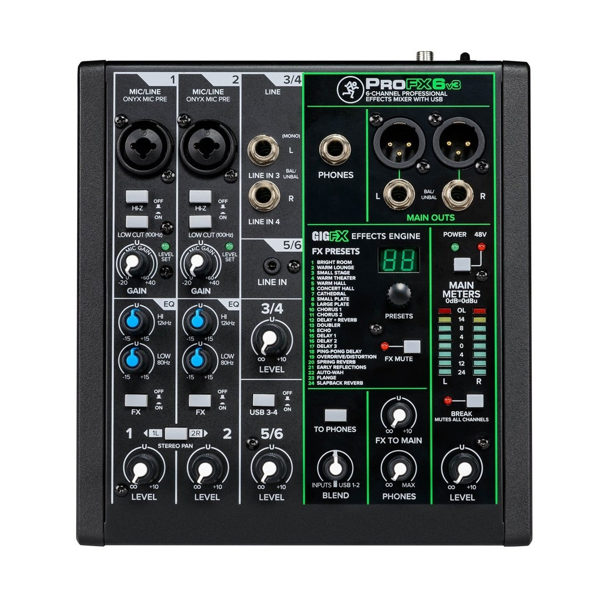 【月末迄】【超美品】MackieProFX6v3 6チャンネルミキサー【未使用】 Mixer Mackie ProFX6v3 6-Channel Analog with USB – Việt Music