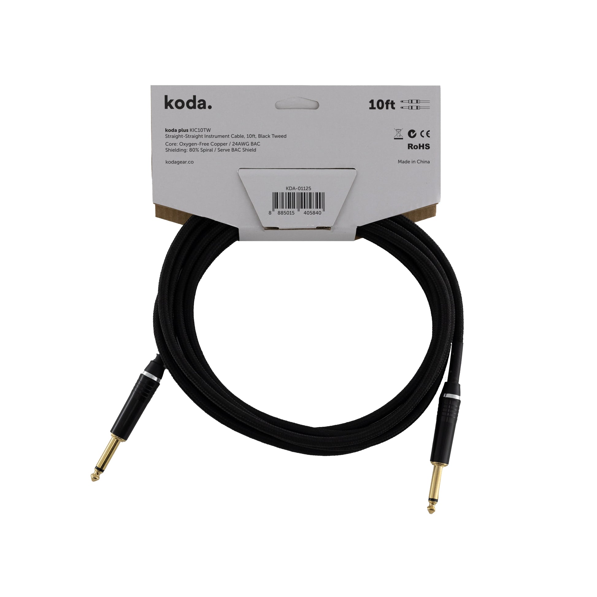 Dây Cáp Kết Nối Koda Plus KIC10TW Straight-Straight Instrument, 10ft - Việt Music