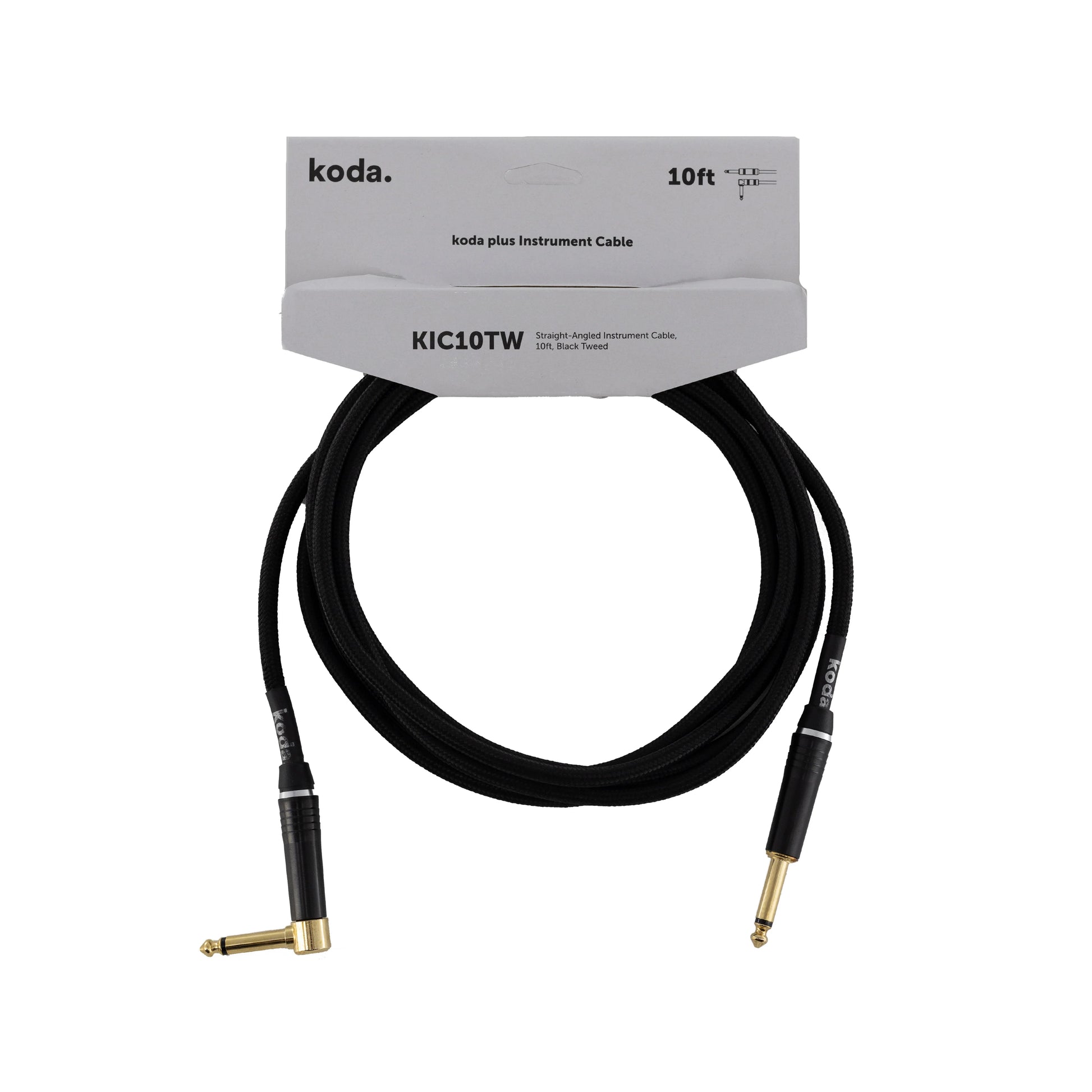 Dây Cáp Kết Nối Koda Plus KIC10TW Straight-Angled Instrument, 10ft - Việt Music