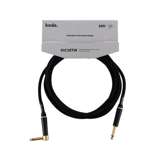 Dây Cáp Kết Nối Koda Plus KIC10TW Straight-Angled Instrument, 10ft - Việt Music
