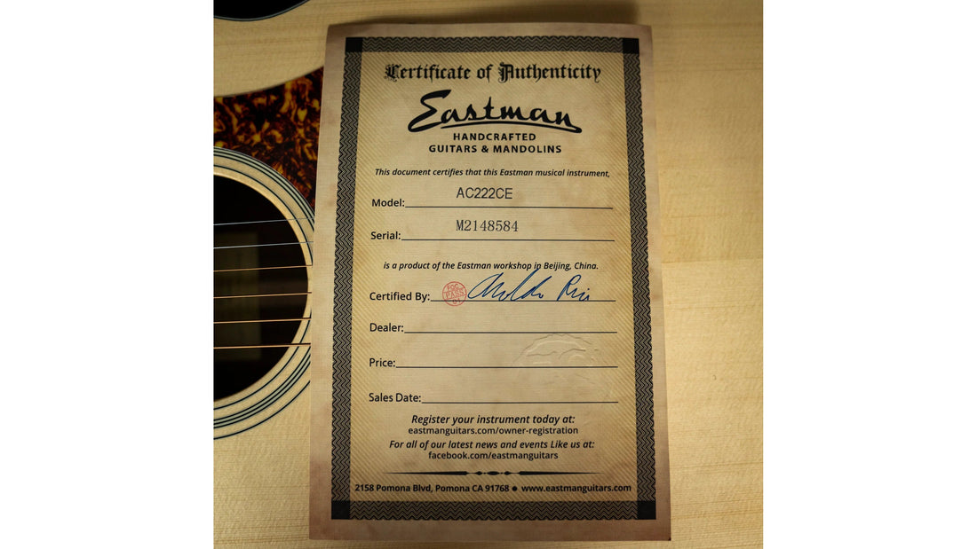 Kiểm Tra Năm Sản Xuất Đàn Guitar Eastman Qua Số Serial