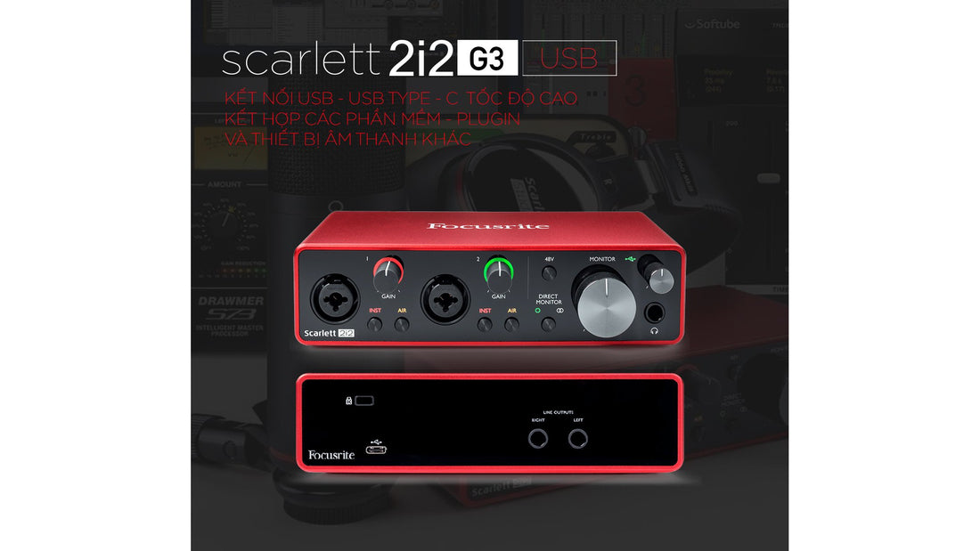 Focusrite Scarlett Solo Gen 3 chính hãng Việt Music