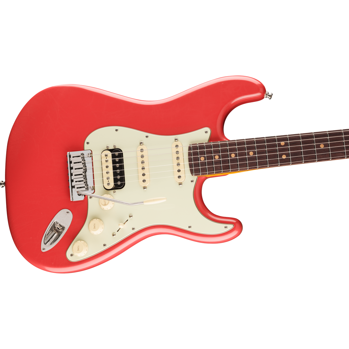 Đàn Guitar Điện Fender American Ultra Luxe Vintage 60s Stratocaster HSS, Rosewood Fingerboard - Fiesta Red (CBR)