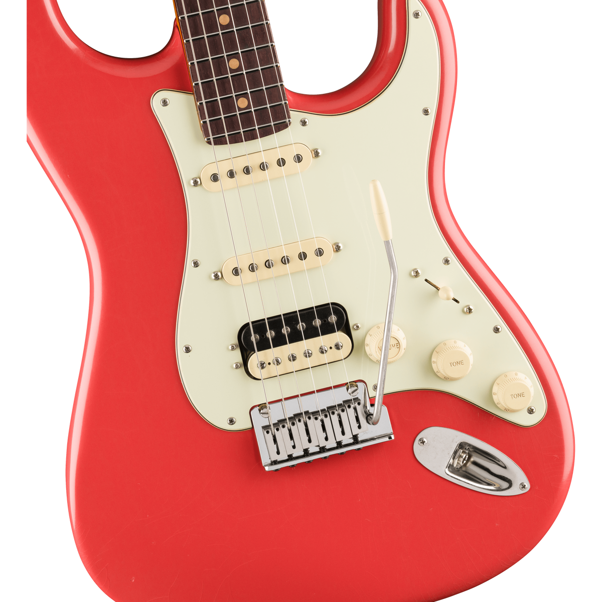 Đàn Guitar Điện Fender American Ultra Luxe Vintage 60s Stratocaster HSS, Rosewood Fingerboard - Fiesta Red (FBD)