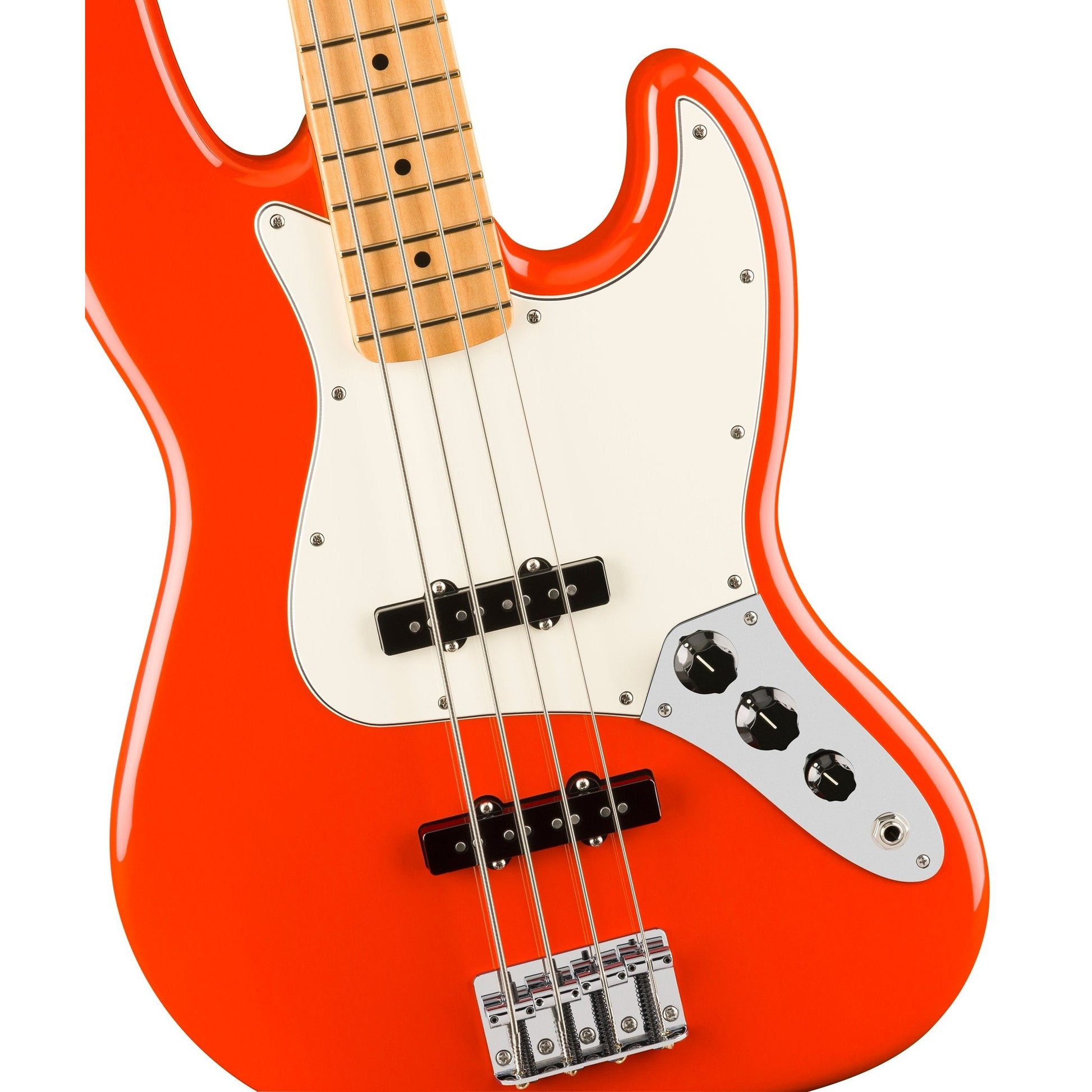 Đàn Guitar Bass Fender Player II Jazz Bass SS, Maple Fingerboard, Coral Red - 4 Strings - Việt Music