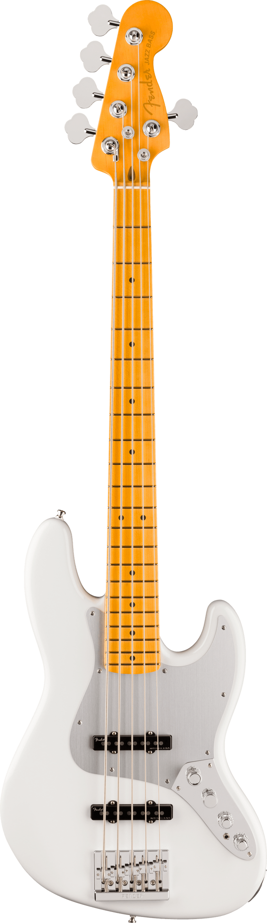 Đàn Guitar Bass Fender American Ultra II Jazz Bass V SS, Maple Fingerboard, Avalanche (nhân) - Việt Music