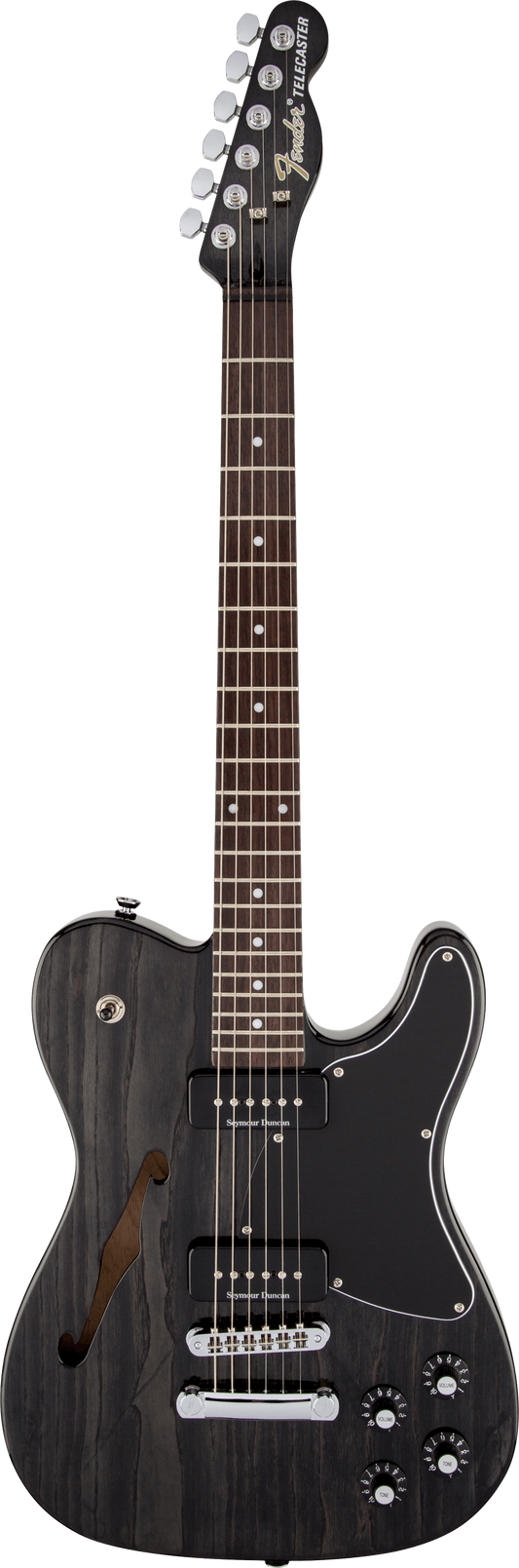 Đàn Guitar Điện Fender Jim Adkins JA-90 Telecaster Thinline SS,Rosewood Fingerboard, Ebony Transparent