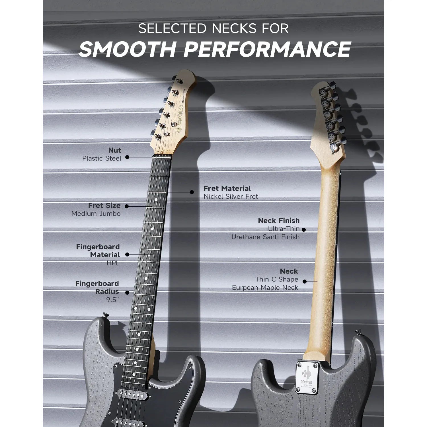 Đàn Guitar Điện Donner DST-80 SSS, HPL Fingerboard - Việt Music