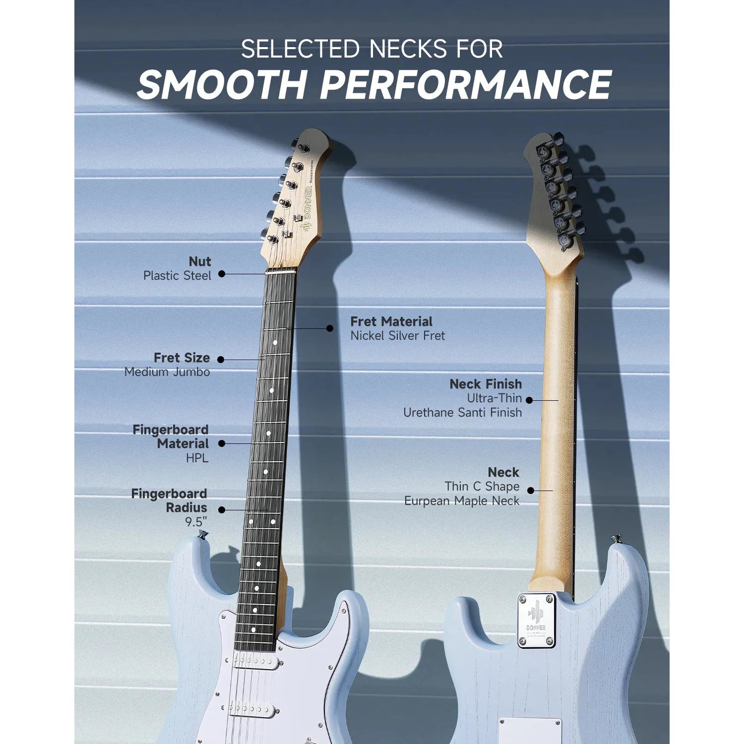 Đàn Guitar Điện Donner DST-80 SSS, HPL Fingerboard - Việt Music
