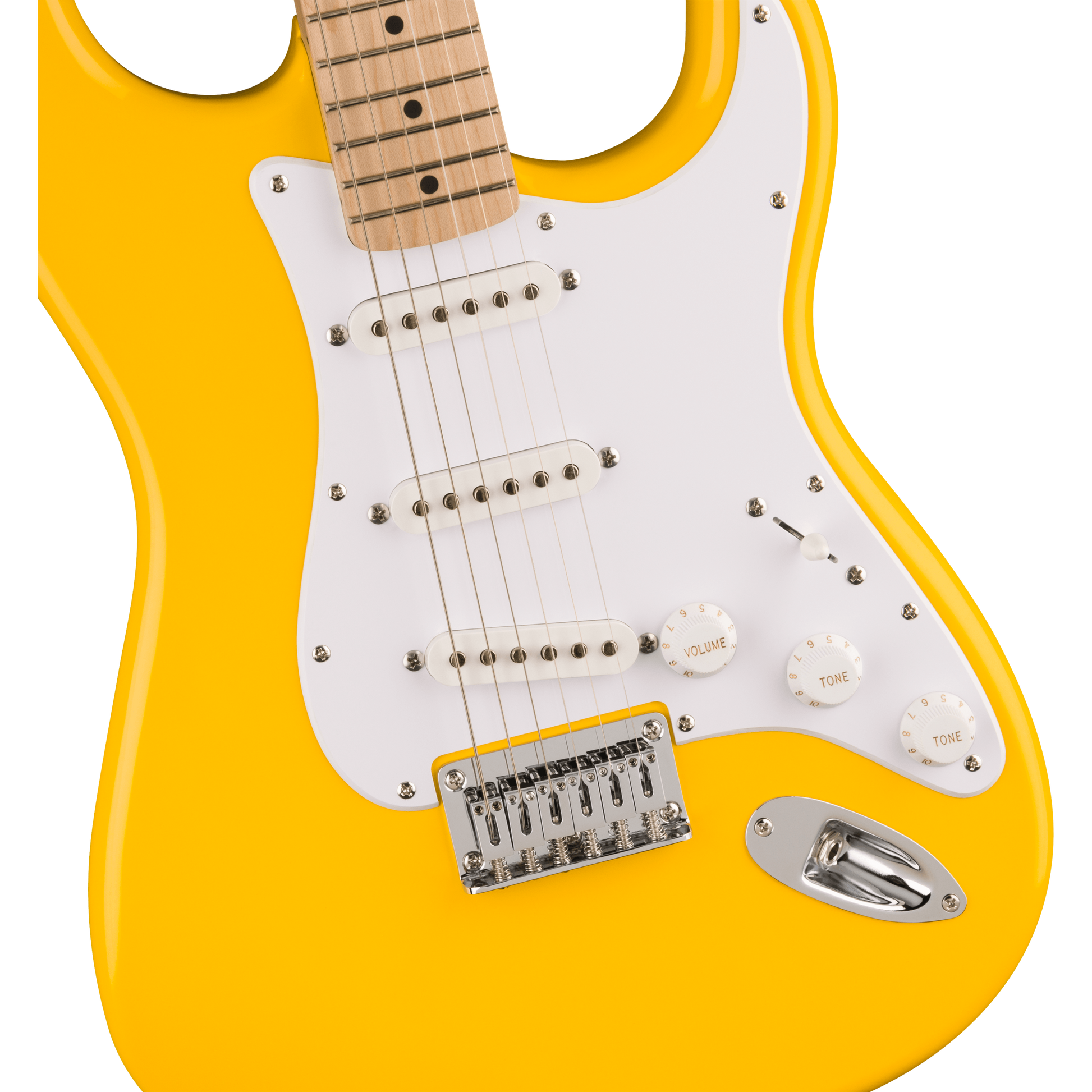 Đàn Guitar Điện Squier Limited Edition Squier Sonic Stratocaster SSS HT, Maple Fingerboard, Graffiti Yellow - Việt Music
