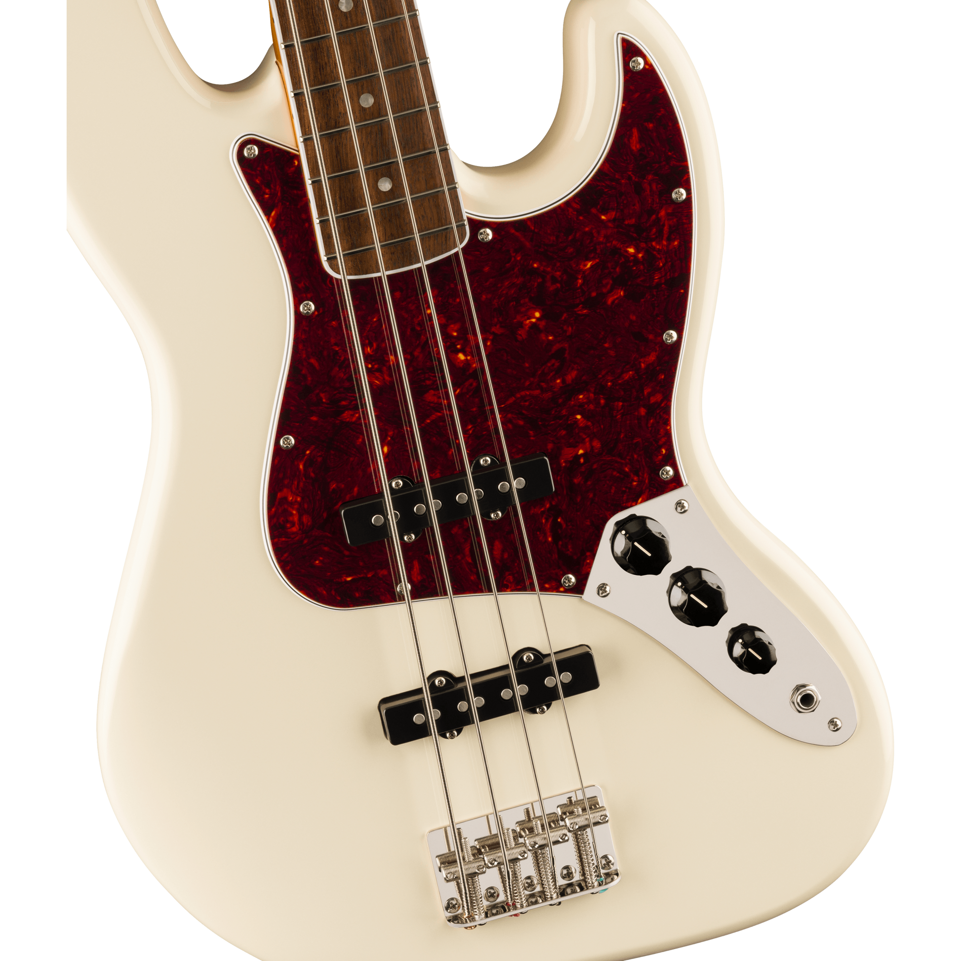 Đàn Guitar Bass Squier Limited Edition Classic Vibe Mid-'60s Jazz Bass SS, Laurel Fingerboard, Olympic White - 4 Strings - Việt Music
