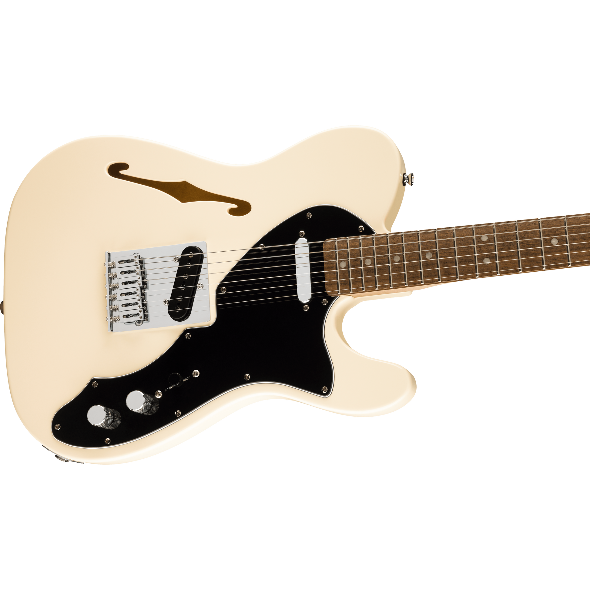 Đàn Guitar Điện Squier Affinity Series Telecaster Thinline SS, Laurel Fingerboard, Olympic White - Việt Music