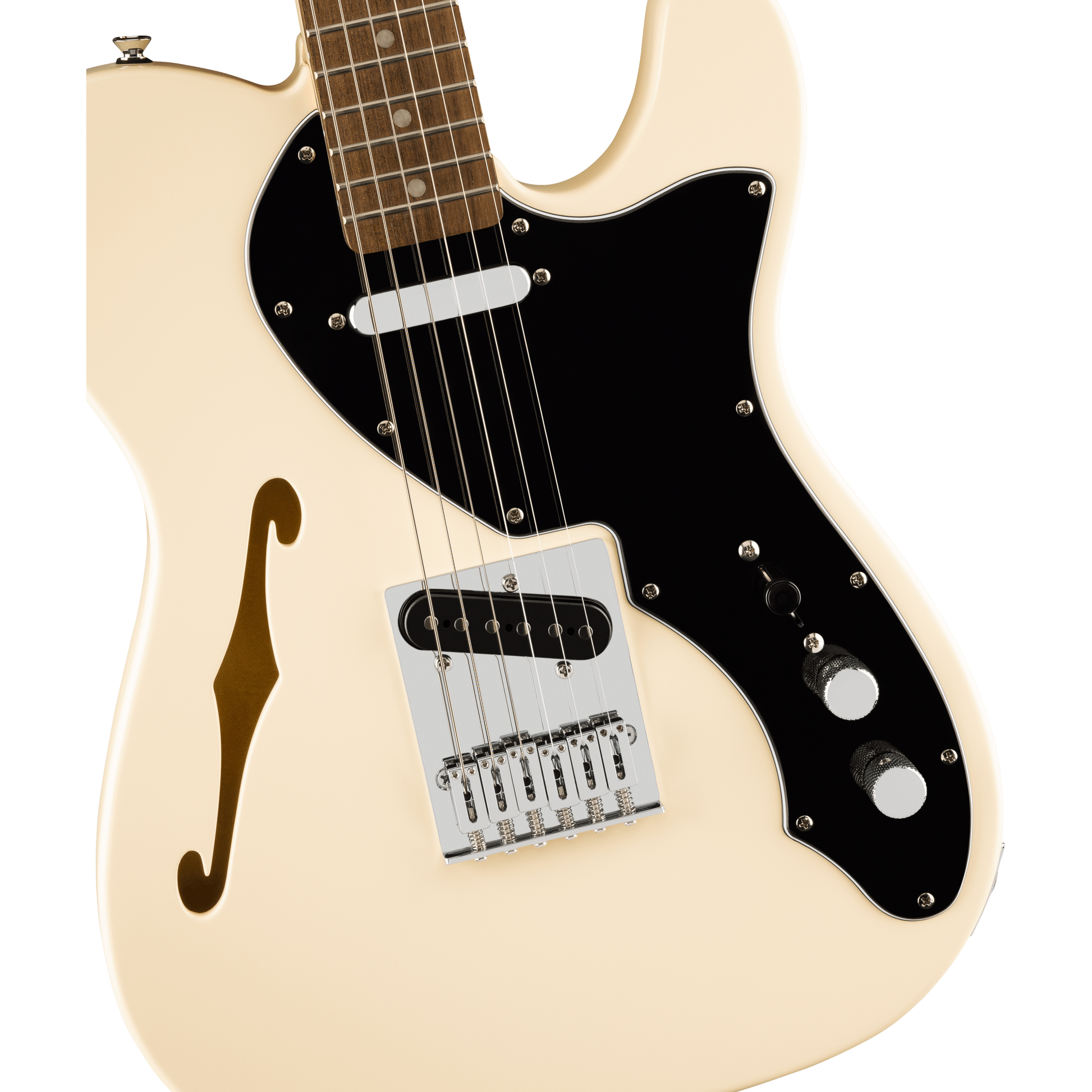 Đàn Guitar Điện Squier Affinity Series Telecaster Thinline SS, Laurel Fingerboard, Olympic White - Việt Music