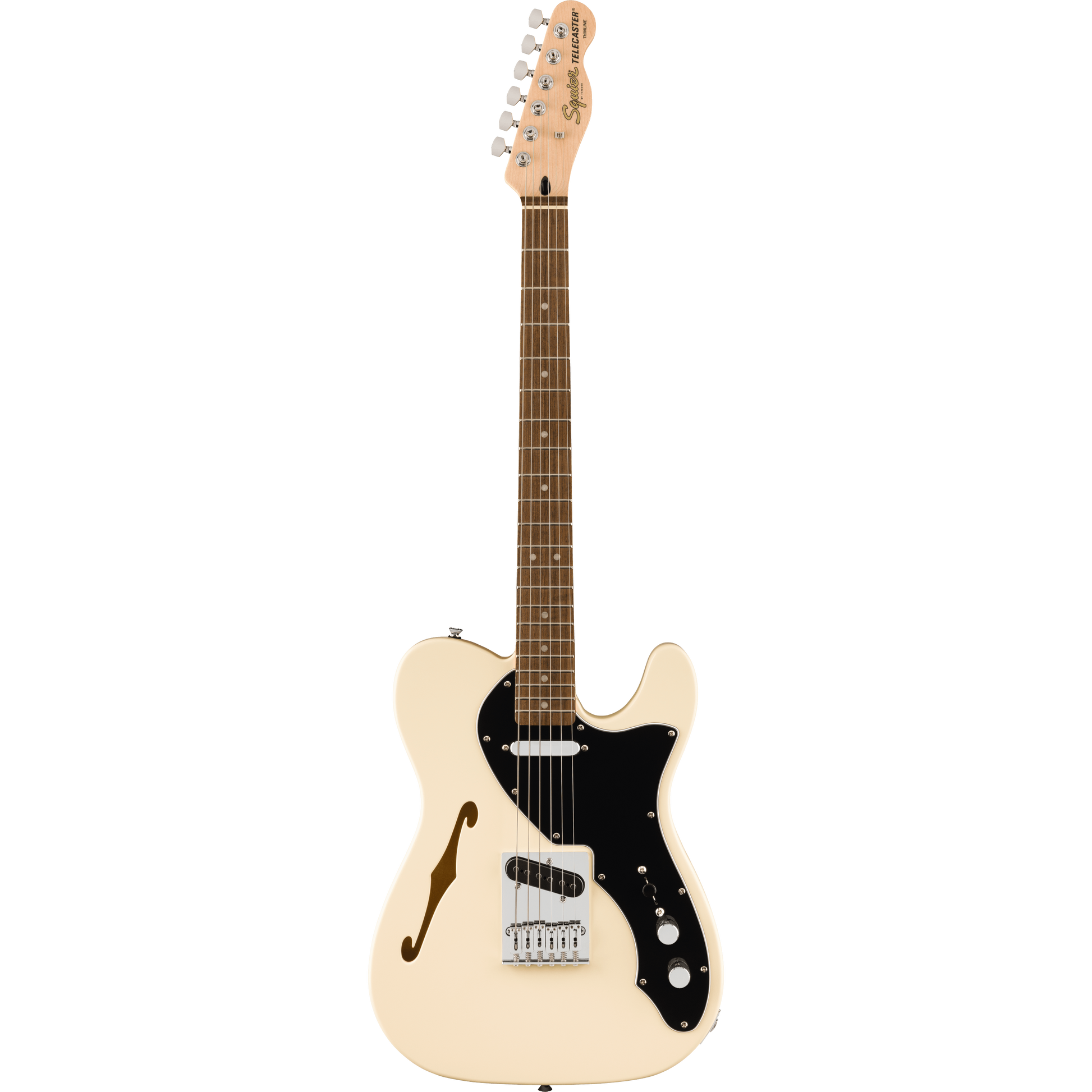 Đàn Guitar Điện Squier Affinity Series Telecaster Thinline SS, Laurel Fingerboard, Olympic White - Việt Music