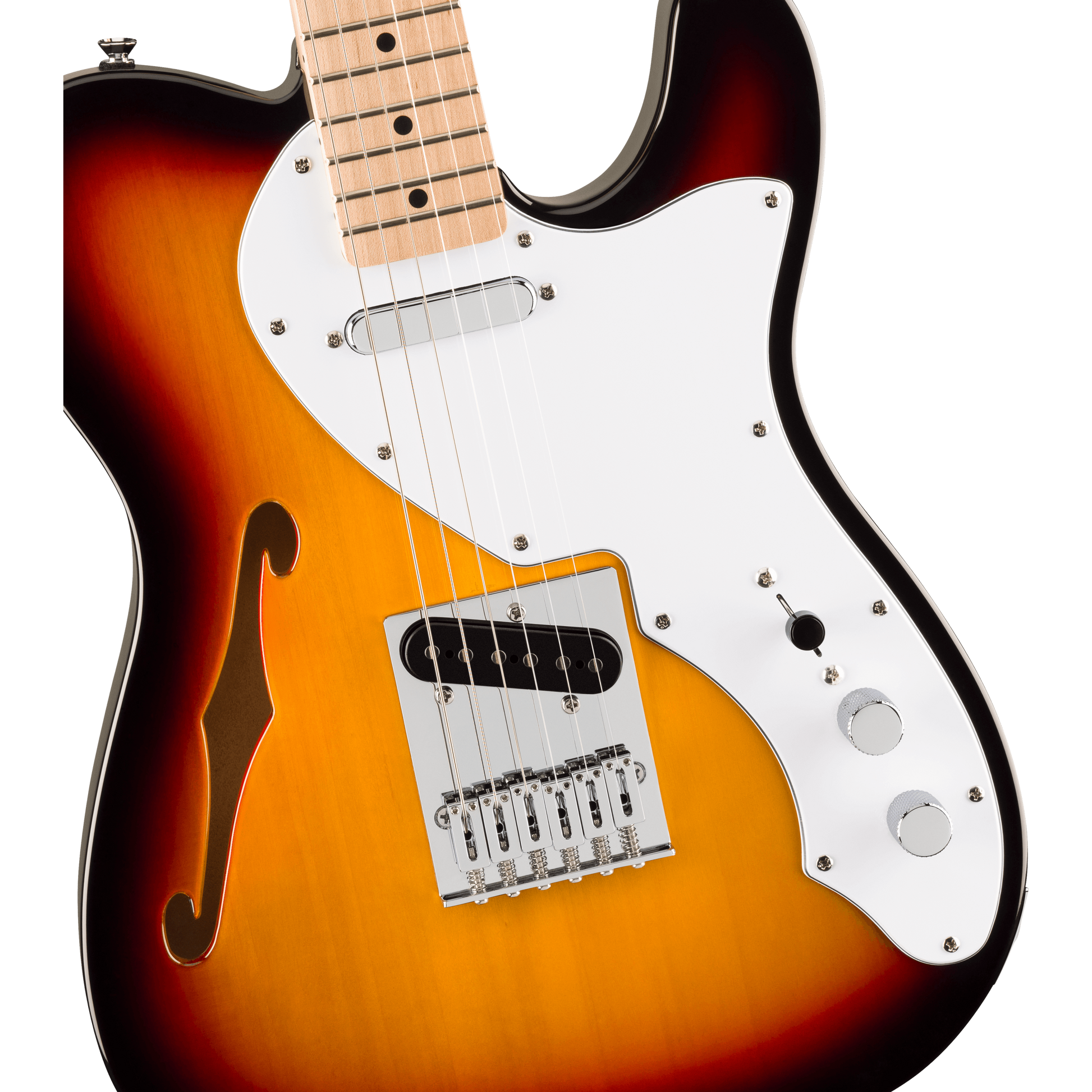 Đàn Guitar Điện Squier Affinity Series Telecaster Thinline SS, Maple Fingerboard, 3-Color Sunburst - Việt Music