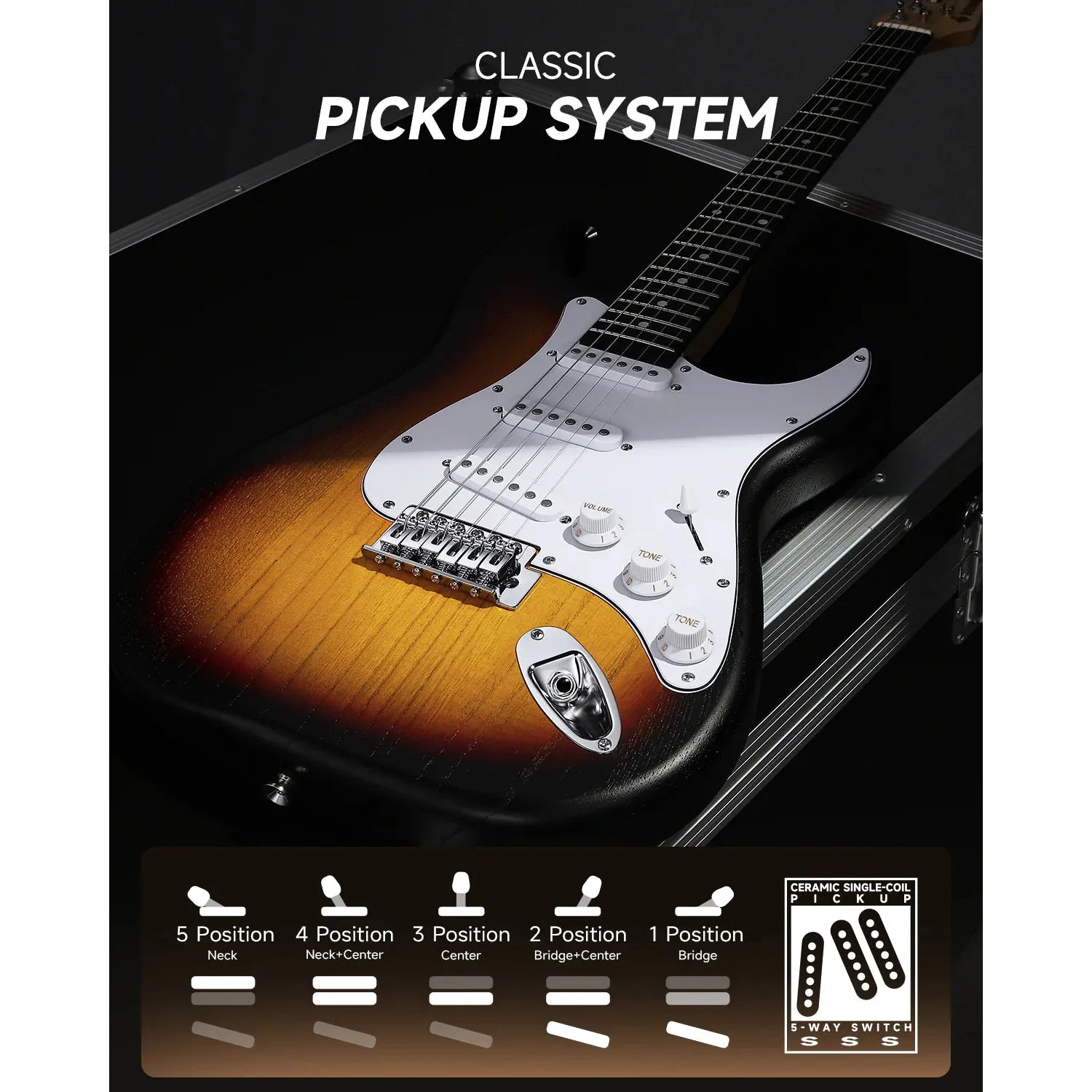 Đàn Guitar Điện Donner DST-80 SSS, HPL Fingerboard - Việt Music