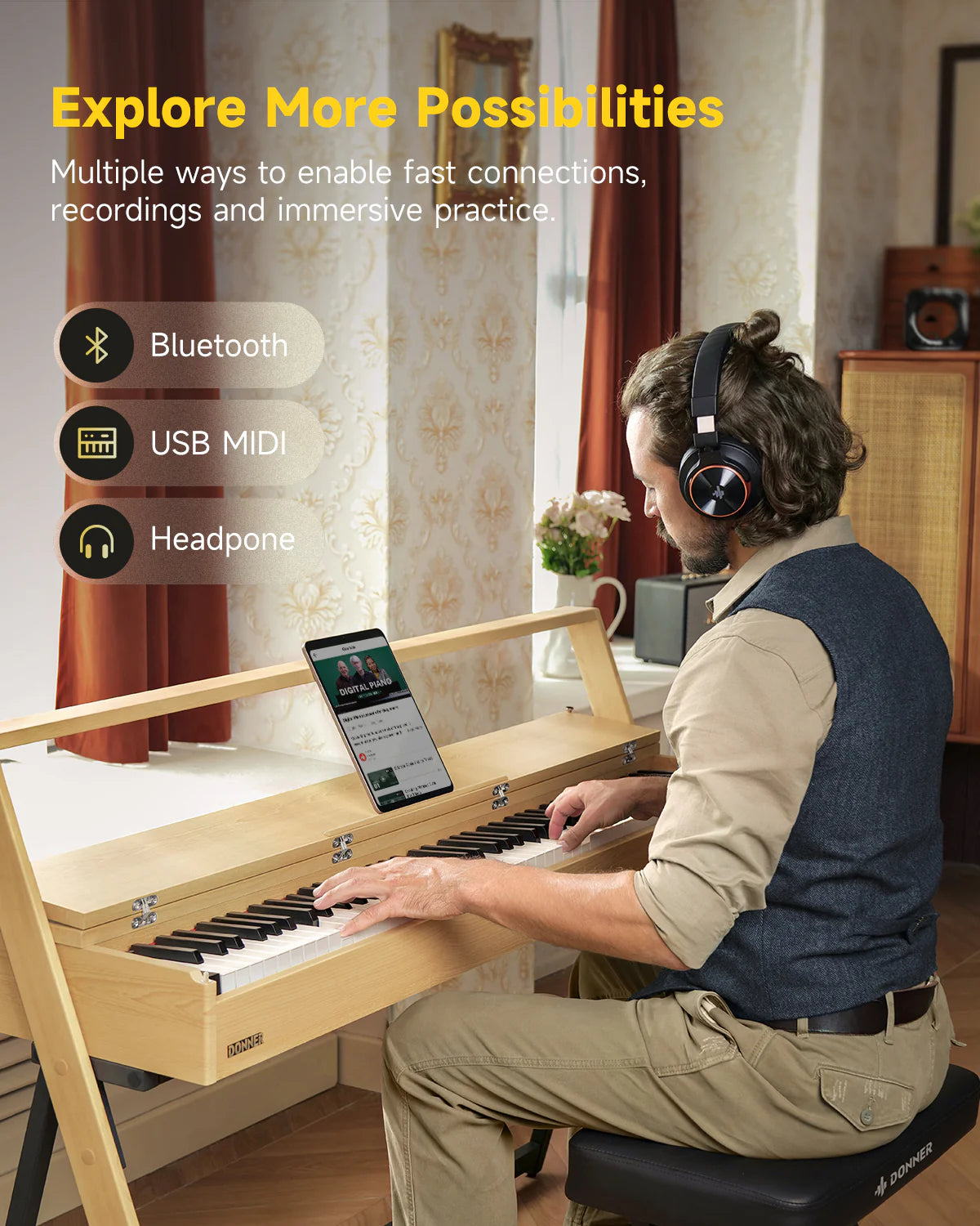 Đàn Piano Điện Donner OURA R300 - Việt Music