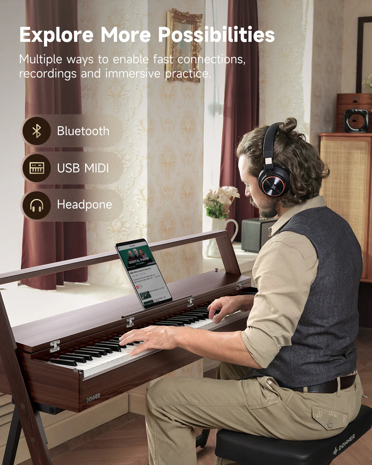 Đàn Piano Điện Donner OURA R300 - Việt Music