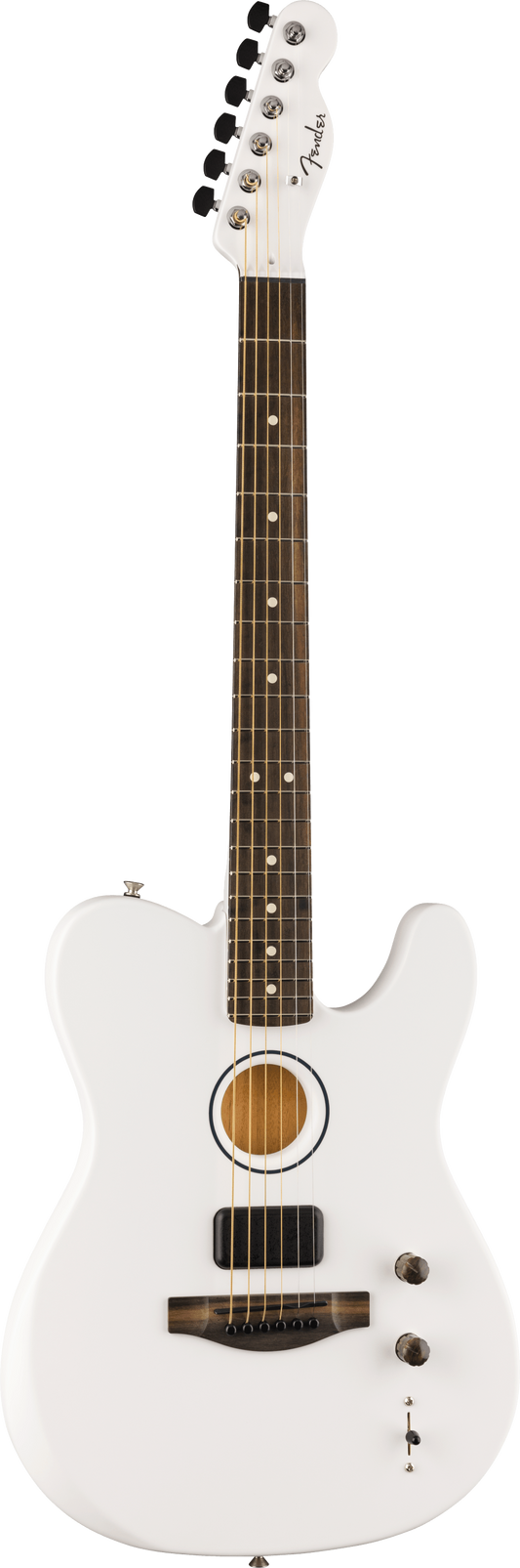 Đàn Guitar Acoustic Fender Limited Edition FINNEAS American Acoustasonic Telecaster , Ebony Fingerboard, Satin Arctic White