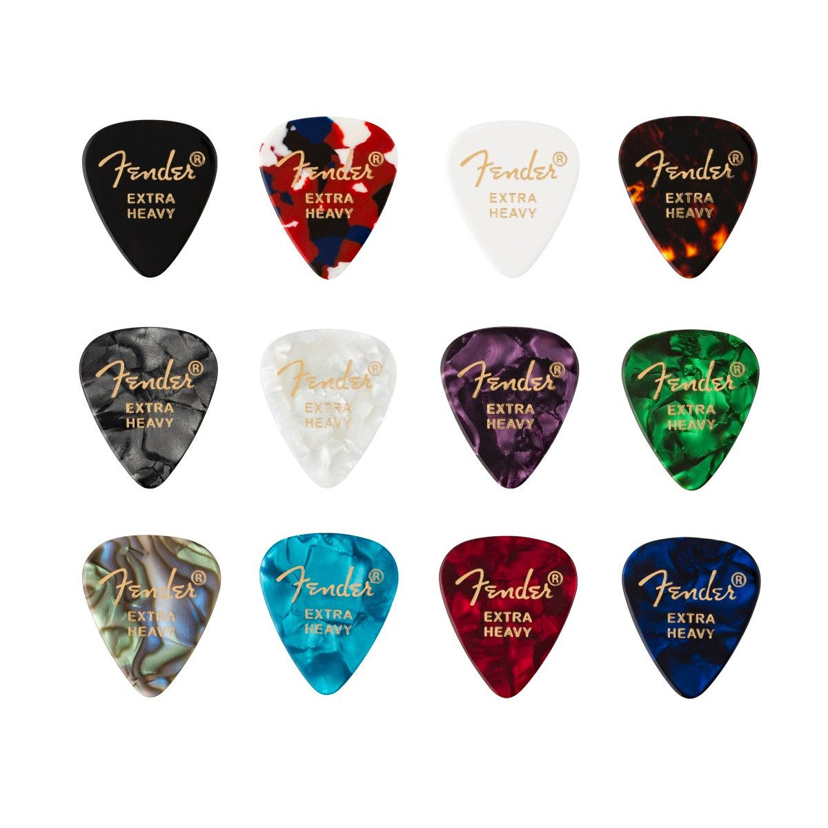 Pick Gảy Đàn Guitar Fender 351 Celluloid Medley, 12pc - Việt Music