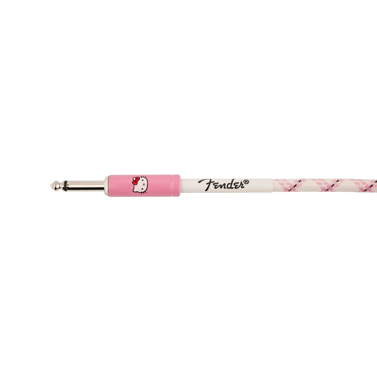 Dây Cáp Kết Nối Fender x Hello Kitty Instrument Cable, White/Pink Woven - Việt Music