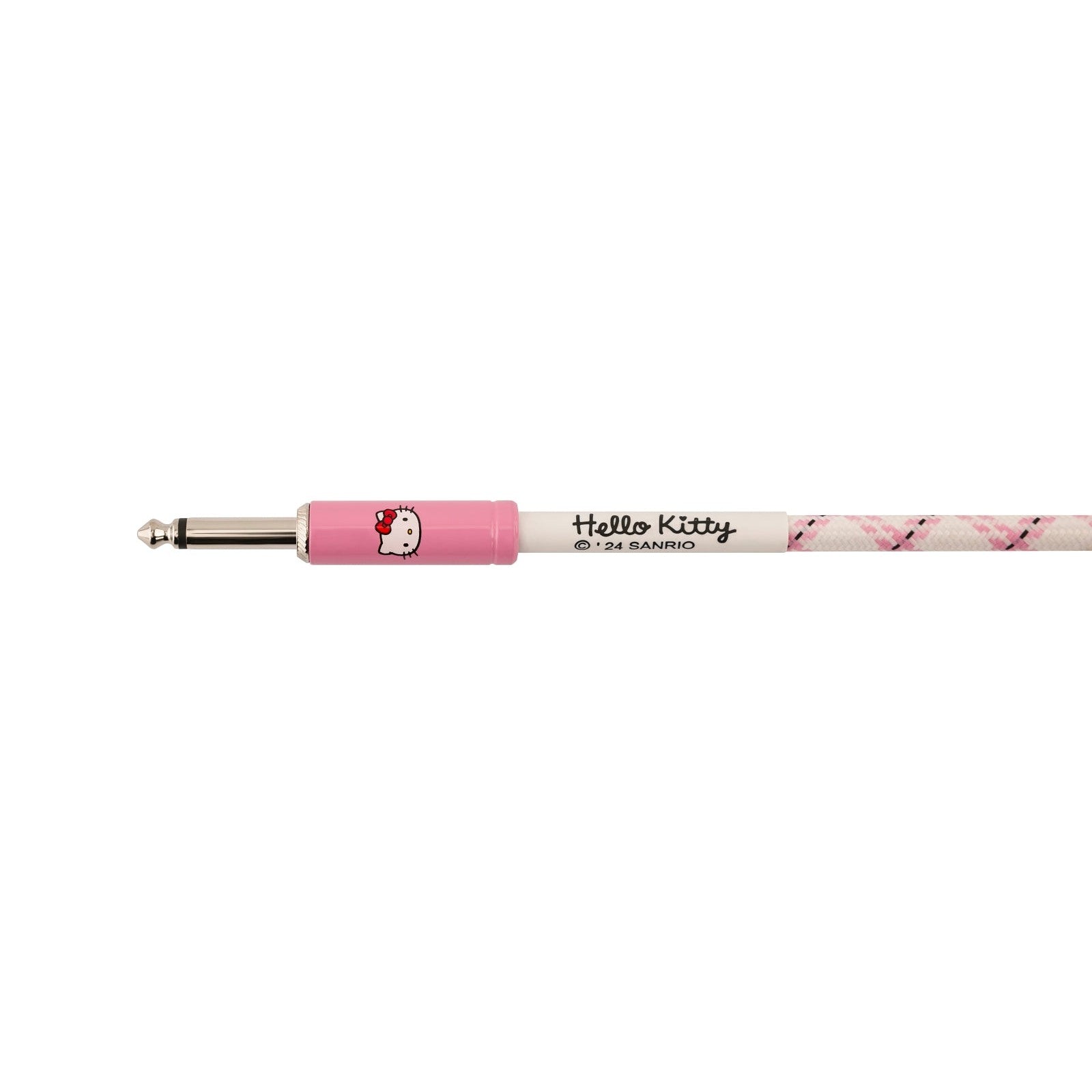 Dây Cáp Kết Nối Fender x Hello Kitty Instrument Cable, White/Pink Woven - Việt Music