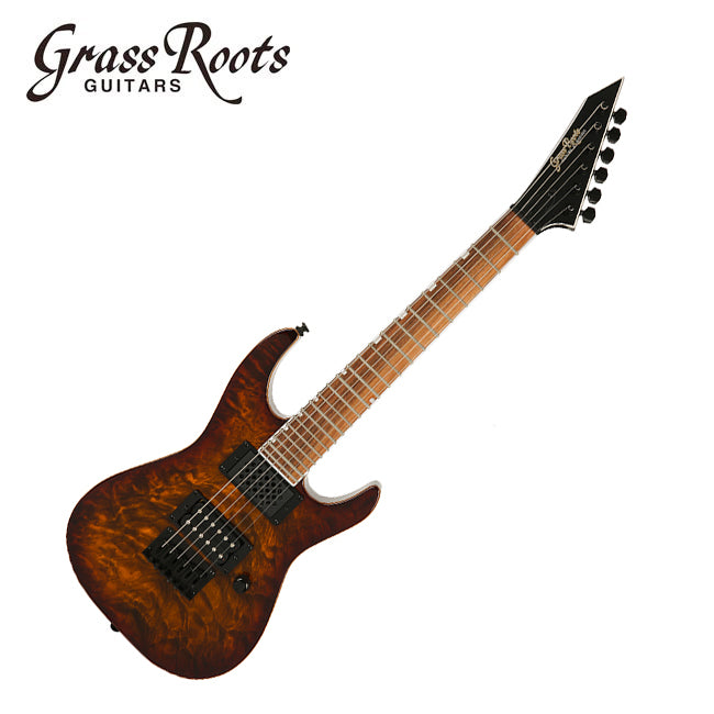 Đàn Guitar Điện GrassRoots G-MR MINI QM H, Pau Ferro Fingerboard - Việt Music