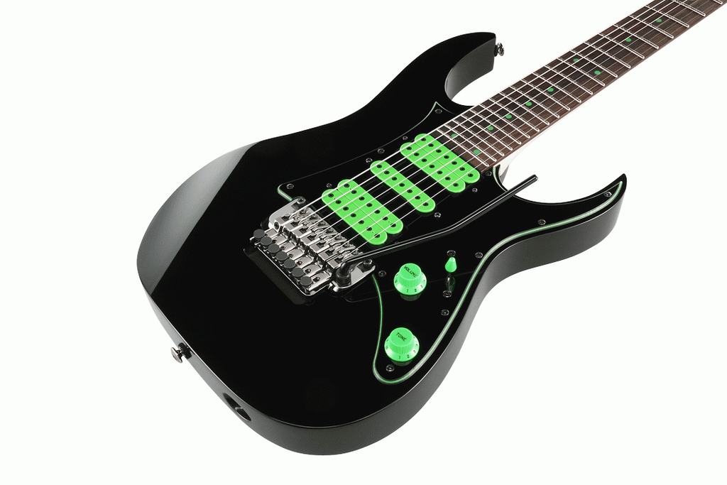 Đàn Guitar Điện Ibanez UV70P - Steve Vai Signature HSH, Rosewood Fingerboard, Black - 7 Strings