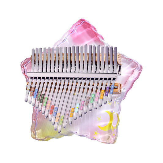 Kalimba Hluru KWVSP21 Huashu Acrylic Serrated Shape Pink Star, 21 Notes - Việt Music