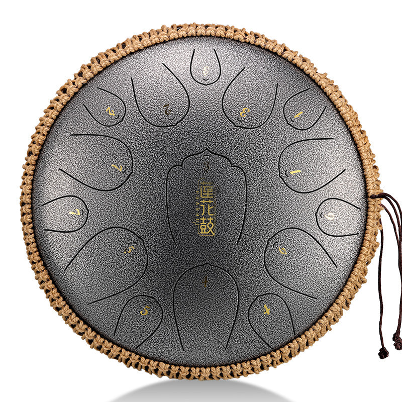 Trống Không Linh Hluru THL15-13 15 Notes 13" Carbon Steel Lotus Tongue Drum - Việt Music