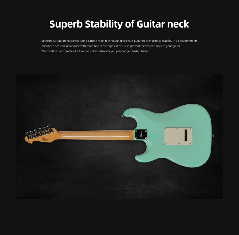 Đàn Guitar Điện Keipro Classic Series ST HSS, Maple Fingerboard, White