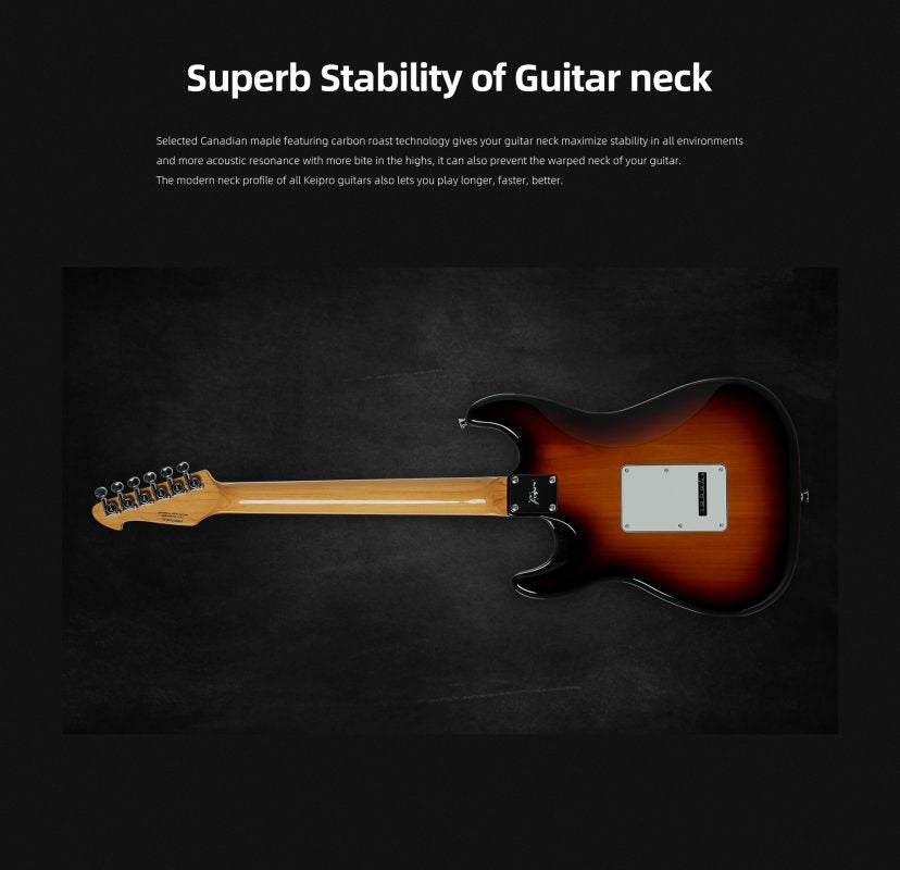 Đàn Guitar Điện Keipro Classic Series ST SSS, Rosewood Fingerboard, Green