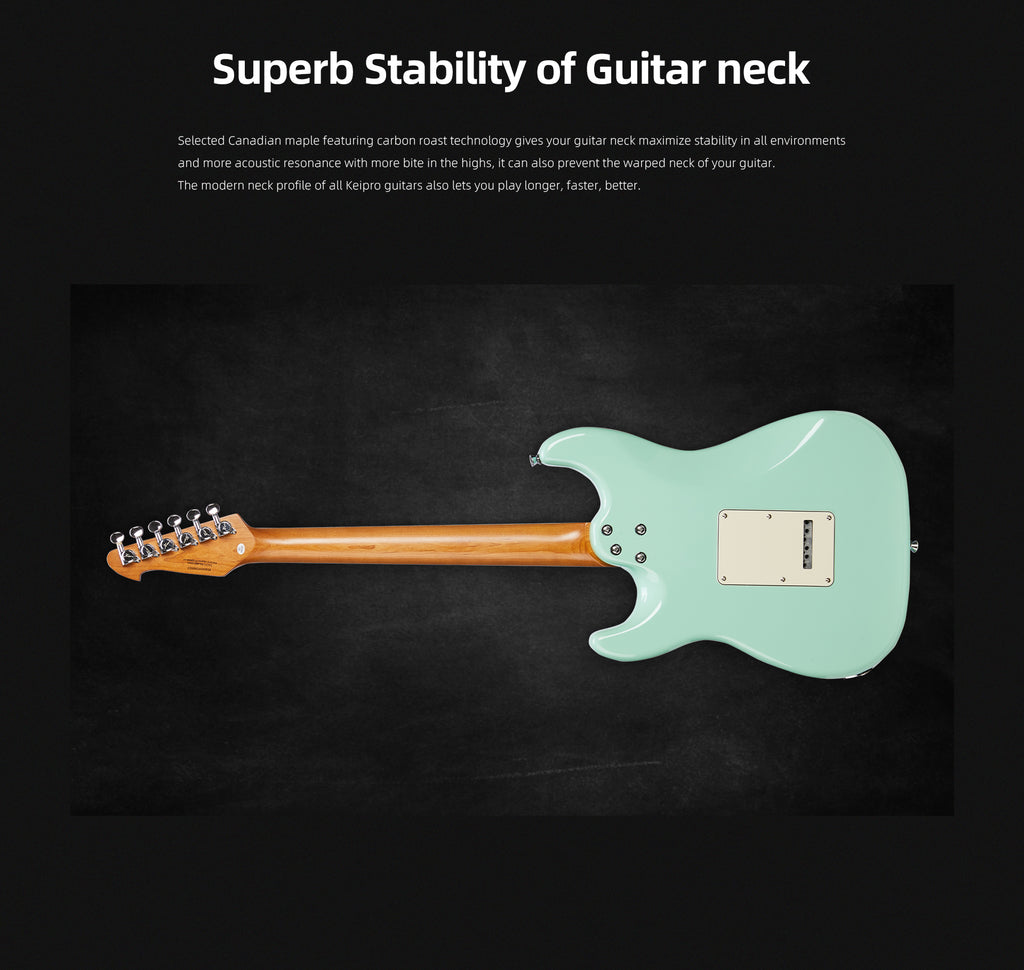 Đàn Guitar Điện Keipro Standard Series ST HSS, Maple Fingerboard, Yellow