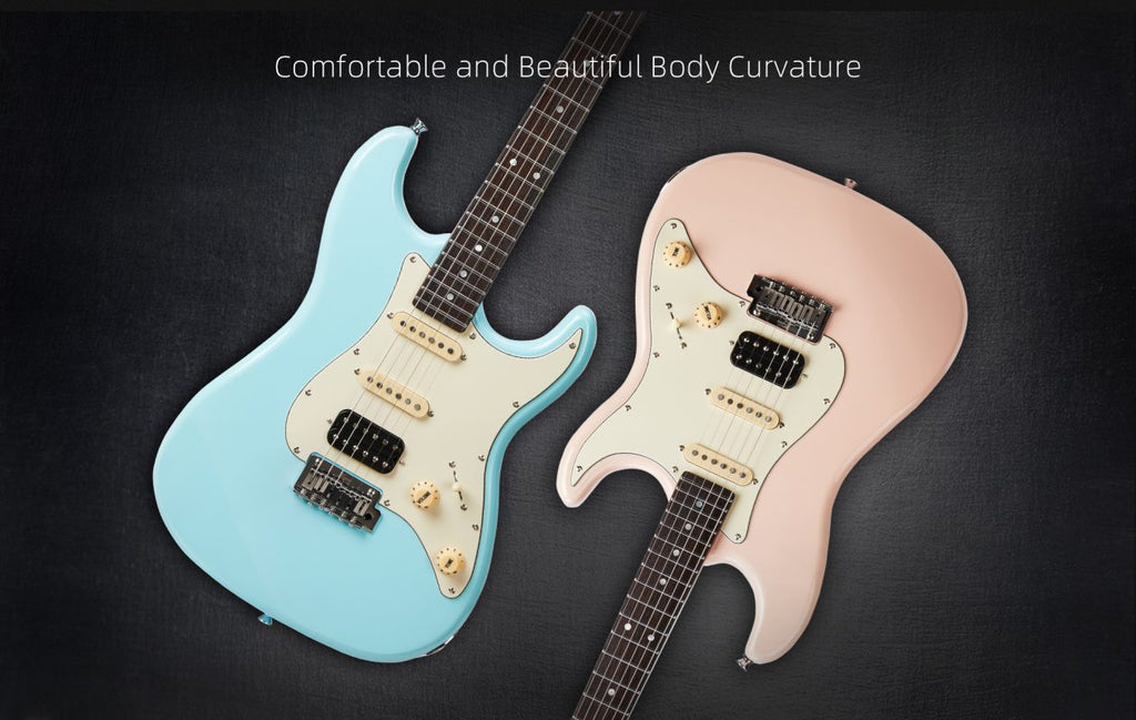 Đàn Guitar Điện Keipro Standard Series ST HSS, Rosewood Fingerboard, Pink